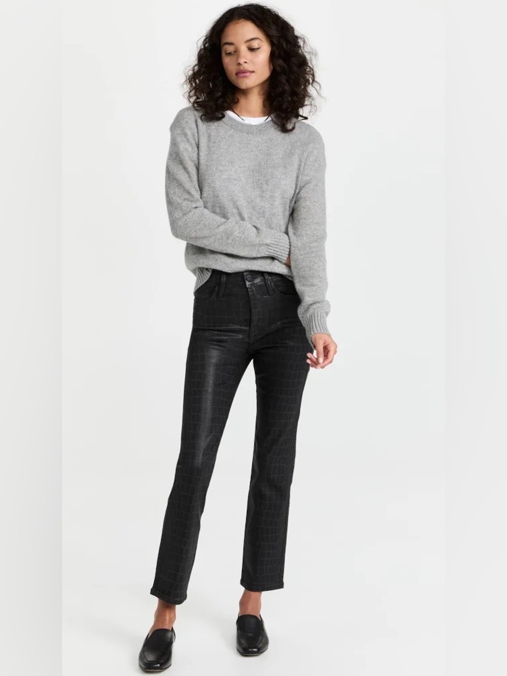 NWT Frame Le Slyvie Croc Print slender straight pants Size 27